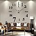 Tenflyer DIY Large Acrylic Mirror Wall Clock 3D Numbers Design Sticker for Living Room Fashion Clock Home Decor Art Gift