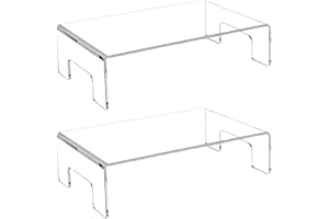 Tissting 2 Uds Soporte de Exhibición de Acrílico Transparente, Soporte de Exhibición Resistente al desgaste, Mostrador Con Película Protectora Adhesiva