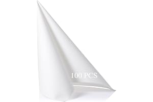LEKOCH 100 PCS White Luxury Large Disposable Paper Napkins, Linen Feel Wedding Napkins, 40 * 40 Christmas Napkins, White -100 pcs