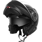 Modular Motorcycle Helmet ECE Approved &ndash; YEMA 1650926M Motorcycle Helmet Integral Scooter for Women Men Adults with Double Vi