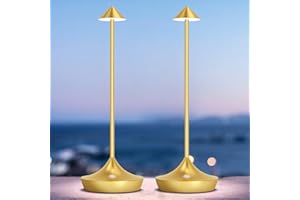 bravzurg Lamparas de mesita de noche inalambrica, Moderna lampara de mesa LED recargable impermeable y portatil 6000mAh, lámparas bateria sin cables, para exterior, terraza, jardin, restaurante