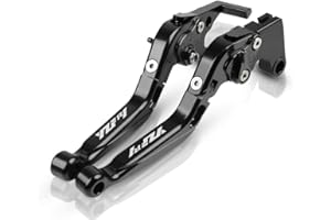 YP YuanPei Leve freno frizione pieghevoli Per YZF R1 YZF-R1 YZFR1 2004-2008 Leve estensibili in alluminio Accessori moto(Nero)