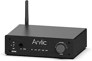 Arylic B50 SE Bluetooth Stereo Audio wzmacniacz odbiornika 2.0 kanał 50 W x 2 z wyjściem subwoofera. Bezpłatna aplikacja ustawienia EQ i prawidłowe zarządzanie funkcją basów za pomocą zwrotnicy