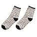 Produktbild SEGRJ Damen Socken mit Leopardenmuster, atmungsaktiv, Baumwolle, elastisch, Mittelrohr, Schwarz