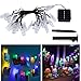 Produktbild elecfan Foto Clips Lichterketten Bildanzeige, Wasserdicht 16ft 20 LED Fairy Solar betrieben Bilderrahmen für Outdoor Indoor Geburtstag Party Hochzeit Dorm Weihnachtsschmuck - Farbe