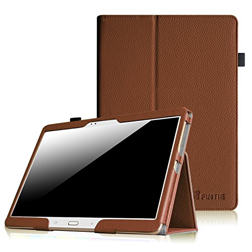 Fintie Samsung Galaxy Tab S 10.5 Hülle Case - Slim Fit Folio Kunstleder Schutzhülle Cover Tasche mit Ständerfunktion für Samsung Galaxy Tab S T800 T805 (10,5 Zoll) Tablet (mit Auto Schlaf / Wach Funktion), Braun