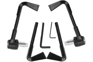 EBTOOLS pour protection levier moto pour protection levier moto Moto poignée garde, CNC moto poignée garde frein leviers protéger garde moto protecteur guidon levier de frein ensemble(Noir)