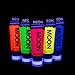 Moon Glow Supersize 75ml Neon UV Face & Body Paint - Set of 5 tubes - with sponge applicator