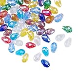 ★ DESTACADOS: Estos cristales en forma de lágrima son perfectos para unir colgantes o aretes. El orificio de estas perlas se desplaza de arriba a abajo, lo que las hace fáciles de usar con cabezales o alfileres. Pruébelas en racimos para obtener suficiente brillo o use solo uno o dos como acentos en un diseño.