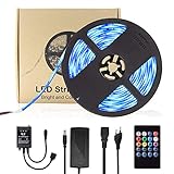 ♫【Hochwertige Qualität】SMD5050 RGB 300LEDs Streifen, besonders hell; Geringer Stromverbrauch, energiesparend, umweltfreundlich; Hohe Lichtintensität und hohe Zuverlässigkeit; Kein Quecksilber/UV/andere gesundheitsschädliche Strahlung, widerstandsfähig gegenüber Feuchtigkeit&Korrosionen.