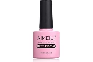 AIMEILI ingen torkning matt topplack gel nagellack blötläggning för att ta bort UV LED nagellack manikyr 10ml