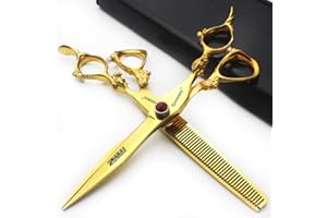 AXEMOORE Friseurschere 6/7/8/9 Professionelle und effiziente Schere (7-Zoll 2-teiliges Set-B)