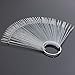 TOOGOO(R)50 Pc Clear Transparent False Nail Art Polish Display Practice Fan Board Tool Kit