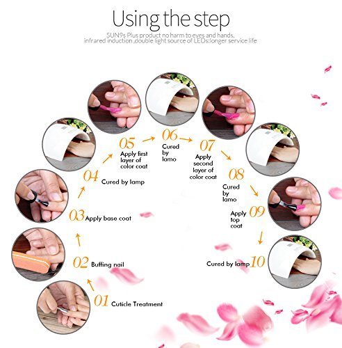 Duomishu Nageltrockner 9s Plus Nagellacktrockner 18 UV-Nagellampen 36w LED Lampe mit LCD-Display Nail Art Malerei Salon Werkzeuge perfekt und professionell für Nagelstudios zum Trocknen oder Polieren von Nägeln (unterstützt USB-Lade Perfekt Geschenk zum Valentinstag) ) - 3