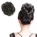 SODIAL(R) CURLY SCRUNCHIE HAIR EXTENSION PONYTAIL HAIR PIECE WRAP UPDO BUN - Black