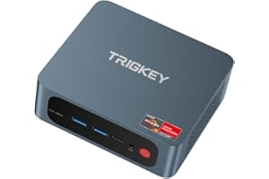 TRIGKEY Ryzen 7 5700U Mini PC, 8C/16T, hasta 4.3GHz, Mini Computadora 16G DDR4 500G NVMe SSD, DP+HDMI+Tipo-C Salida 4K de Triple Pantalla, WiFi-6, BT 5.2, Micro PC para Oficina/Hogar