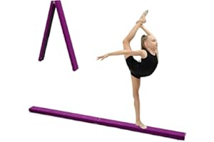 Holdfiturn 7FT 2.1M Folding Gymnastic Balance Beam - Ideal for Kids Training Home Gym Exercise Beginner to Pro, Non-Slip Surface