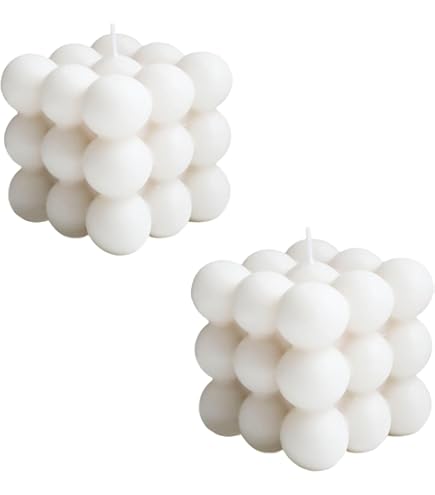 2 Stück Bubble Cube & Female Body Kerzen - Handgemachte Sojawachs Duftkerzen Für Zuhause