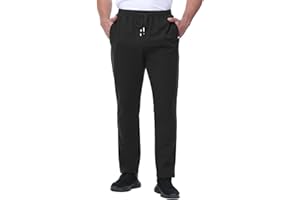 SIHOHAN Tracksuit Bottoms Men Open Hem Joggers with Zip Pockets Jogging Bottoms Cotton Gym Trousers Running Sports Lounge Casual Sweatpants