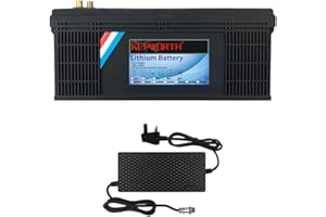 FLLYROWER 24V 100Ah LifePo4 Battery 10000+ Deep Cycles with Perfect BMS Grade A Cells Lithium Iron Phosphate Battery for Trolling Motor Solar Panels RV Boat Golf Cart Off Grid Applications