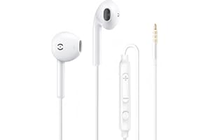 MAS CARNEY Auriculares con Cable WH9, Cascos In-Ear con Micrófono, para Samsung Huawei Vivo OPPO Mi Redmi, Blanco