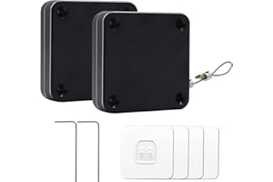 OTHER Chiudiporta automatico senza punzonatura, chiudiporta automatico per porta interna, senza punzonatura, con coulisse, chiudiporta automatico per porta interna, casa, ufficio (2 pezzi)