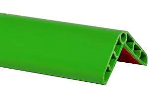 YEARNINGLIFE Protezione bordi in PVC per gradini, profilo angolare, autoadesiva, in gomma, per mobili da parete, scrivania, scale, protezione bordi del tavolo per garage (4 cm x 4 cm, verde)