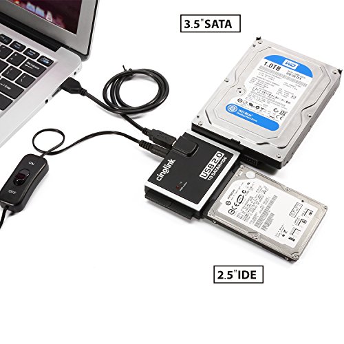 [GS/CE Certified Power Supplier] Cinolink® USB 2.0 to Sata and IDE Hard Drive Adapter Universal 2.5/3.5/5.25 Drives; with 3 Feet (0.9 Meters)USB 2.0 Cable … - 7