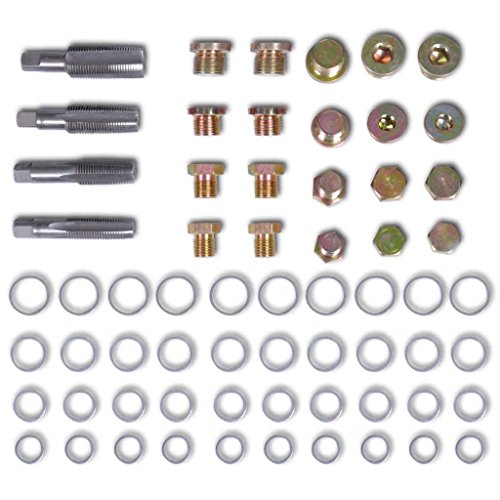 vidaXL lablassschraube Ölwanne Gewindereparatur-Satz 64tlg. Set M13 M15 M17 M20 210174 - 5