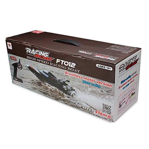 XT-XINTE FT012 2.4G Brushless Upgraded FT009 RC Racing Boat RTR Speedboat Black Colot