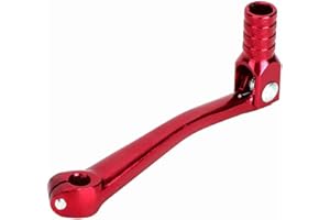 TERISASS CNC Aluminum Alloy Gear Shift Lever - Universal Motorbike Modification Accessory - 150x65mm (Red/Blue) for Pit Bike Parts + Quad Gear Shifter