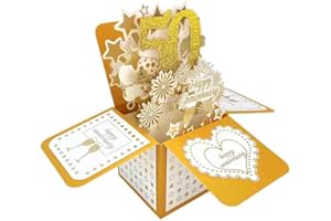 ZALINGO Felice 50 anni di anniversario di matrimonio pop-up biglietto di auguri per lui, grande regalo 3D 50 anni insieme per moglie, migliore idea regalo sposata per lui e voi coppie