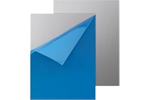 LALAGO 2 Pezzi 21 x 14.8cm Lamiera in Acciaio Inossidabile 304, Quadrato Piastra in Acciaio Inossidabile A5 Spessore 0.5mm con Pellicola Biadesiva, Piastra in Lamiera per Riparazione, Rivestimento