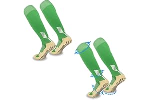 FIBOGOUP Calze Calcio da bambino(2 Paia),Calzini Antiscivolo Sportive,Taglia universale EU 32-38, supporto alla caviglia e all'arco del piede, vestibilità perfetta, traspirante