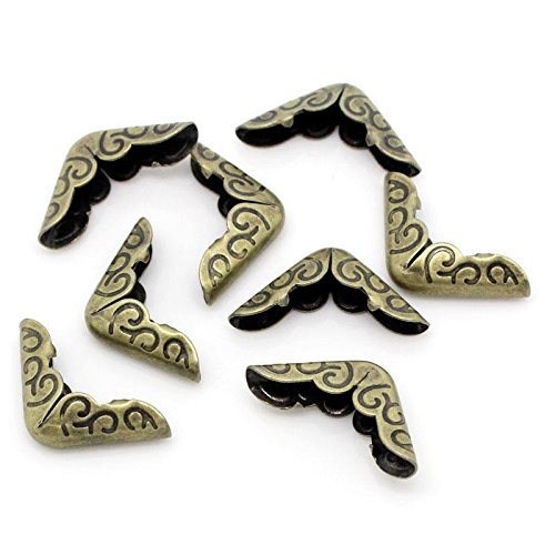 Zhuotop 100 pcs Coin fer Métal Décoration Vintage Angle de Protection du Livre Album Scrabooking