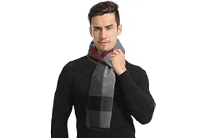 TRABIG Sciarpa Uomo Inverno scialle Maglia Scialle Caldo Pile, Caldo Stola Uomo Pashmina Sciarpa Invernale Morbido Cashmere Plaid Leisure Sciarpa d'affari per Uomo