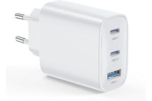 BHHB Chargeur USB C 40 W 3 Ports Prise USB C Type C Charge Rapide Chargeur Multiple Rapide pour iPhone 17 16 15 14 13 12 11 Pro Max XR XS 8 7, iPad, Samsung, Tablette