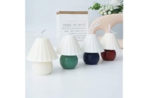 GCROET 4PCS 3D Shell Lamp Candle Mould Table Lamp Shape Scented Wax Aromatherapy Soap Making Moulds Plastic Mold for Mother's Day Valentine's Day Gift Party Home Decoration Craft Kit DIY Hand Candle Mould