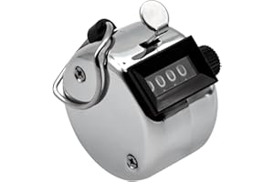 Bailinks Compteur Manuel de 4 Chiffres, Compteur Manuel en métal pour Golf, Sport, événement Scolaire Compte de Pas