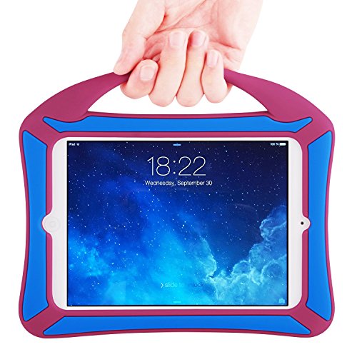 iPad Mini Hülle,Vakoo (Armor Series) Silikon Stoßfest Kinderfreundlich Kinder Schutzhülle Case Etui Tasche mit Handgriff Handle für iPad Mini 3/2/1, Rosa - 2