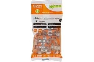 Wago 221-2411 Genomgångskontakt - 25-Pack Inline Toppklämma för 4 mm²