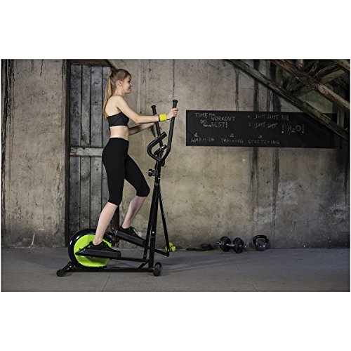 Fitkraft SLIMLINE Crosstrainer Ellipsentrainer mit Computer und Pulsmessung Schwarz Neue Modellnummer: FTKTORBMASL_Schwarz-grün_M - 12