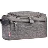 RIFIANS - Trousse de Toilette (L25xl14xH15 cm) - Nouveau Design, Crochet de Suspension + Compartiments - Sac Toilette Voyage pour Hommes & Femmes - Fonctionnelle, Solide, Simple et Efficace !