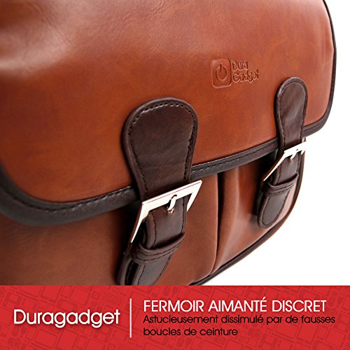 Sacoche aspect cuir pour appareils photo Nikon DF  D5300   D3300 et Sony DSC-HX400   HX400V  DSC-RX10M3   RX10 III     couleur marron par DURAGADGET