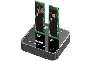 SATA Clone Docking station, 5Gbit/s Dual-Bay Tool-Free USB C to SATA Offline Clone Duplicators External Hard Drive Enclosure for B or B&M Key 2242 2260 2280 22110 M.2 SSDs, MAIWO-K3016S