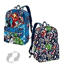 Mochila reversible 2 en 1 Karactermania Los Vengadores Powerful Mochila Infantil, 31 cm, Azul