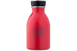 24Bottles Urban Bottle - Borraccia 250 ml Acciaio Inox, Bottiglia con Tappo 100% Ermetico Ultraleggera, Borraccia Palestra senza BPA, Borracce Ecologiche Design Italiano [NON Termica], Hot Red