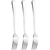 Qinglele Set of 3 Dinner Forks 304 Stainless Steel 17.5cm