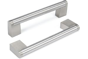 goldenwarm 25 Stück Möbelgriffe 96mm Schrankgriffe Vintage Möbelgriffe Vintage LSJ14BSS96 Türgriffe Küche Schrankgriffe Silber Küchengriffe Edelstahl Schrankgriffe 96mm