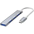 Pipestation USB-C Hub 4-in-1 Adapter | Aluminium USB Type-C Hub | USB C to USBA Adaptor with 4 USB Ports | MacBook Adapter Multiport for PC Mac Pro Mac Air & More | Portable Type-C Multiport Adaptor